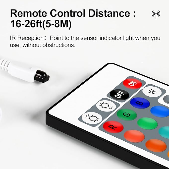 RGBZONE Mini 4 PIN LED Controller, 24 Keys IR Wireless Remote Control, DC - Image 5