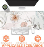 Mouse Pad Large Flowers Watercolor Texture Non-Slip Gaming Desk Mat - Image 4