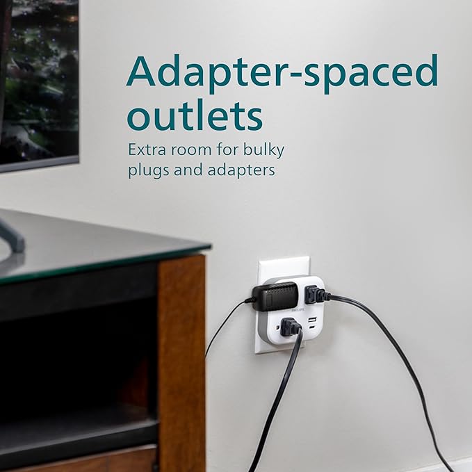 Philips EZFit 3-Outlet Surge Outlet Extender - Image 4