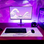 Purple Japanese Sea Wave Gaming Mouse Pad - Image 6