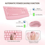 Wireless Keyboard and Mouse Combo, EDJO 2.4G Full-Sized Ergonomic Computer - Image 2
