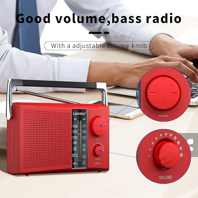 LEOTEC Portable AM FM Radio - Image 2