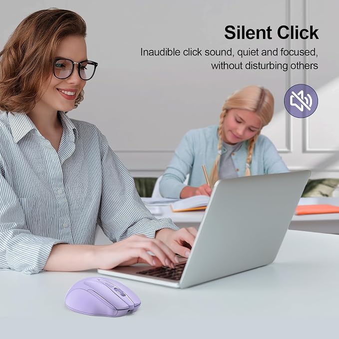 TECKNET Wireless Mouse Rechargeable 4800 DPI Silent USB A & Bluetooth Mouse 6 - Image 6