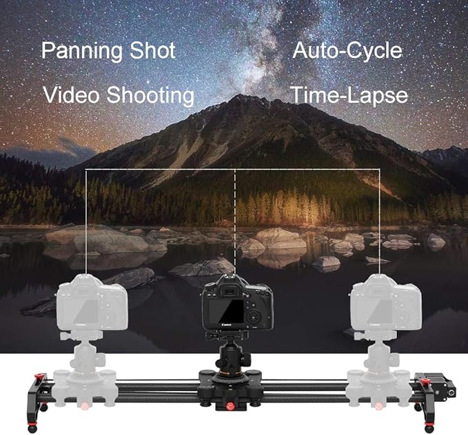 GVM Motorized Camera Slider, Tracking Shooting and 120 Degree Panoramic Shooting - Image 6