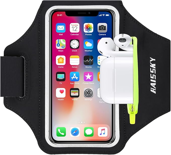 Running Armband with Earphone Bag Cell Phone Armband by HAISSKY