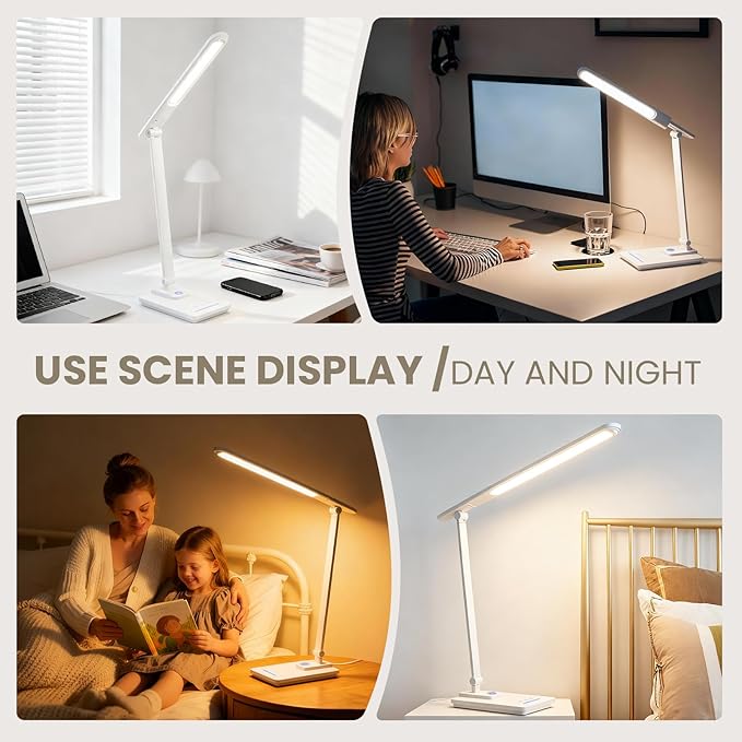 TECHNOVA LED Desk Lamp with 5 Color Temperatures | Sliding Stepless Dimming & - Image 6