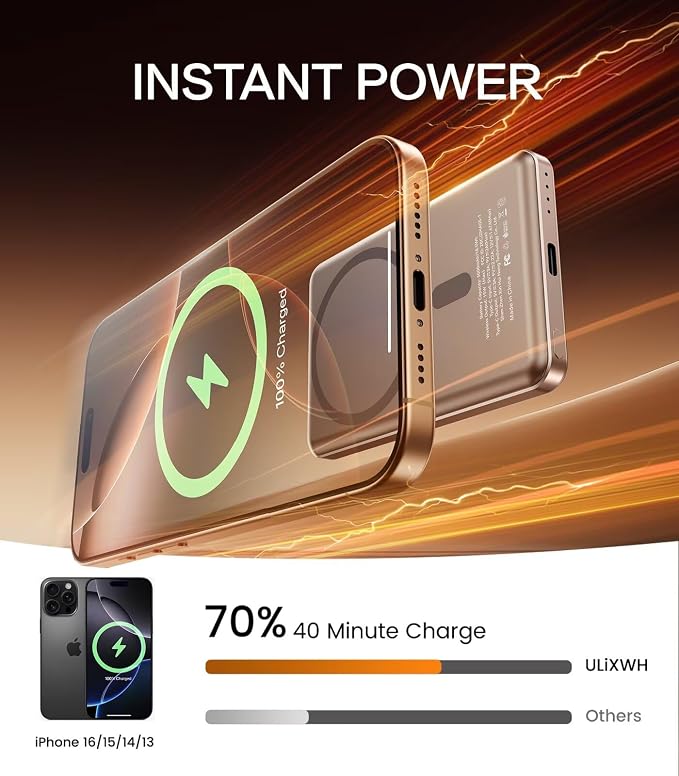 Magsafe Portable Charger for iPhone, 2025 Upgrade 5000mAh Fast Charging - Image 4