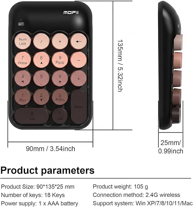 Lomiluskr Cute Wireless Number Keypad - Image 6