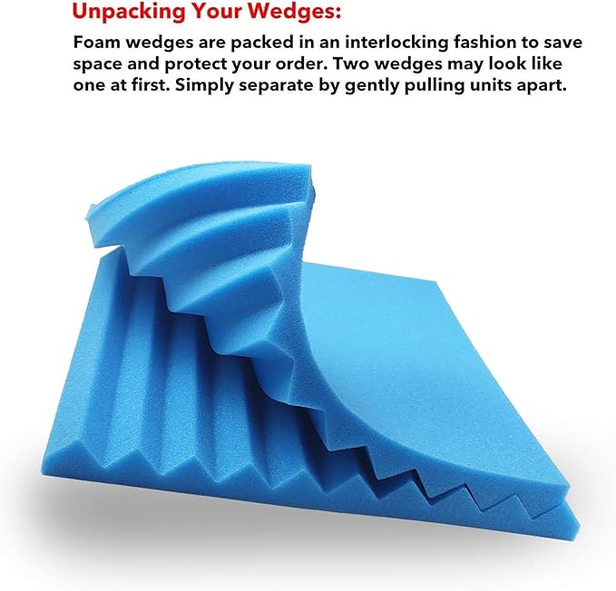JBER 12 Pack Acoustic Foam Panels, High Desnsity Studio Soundproofing Wedges - Image 3
