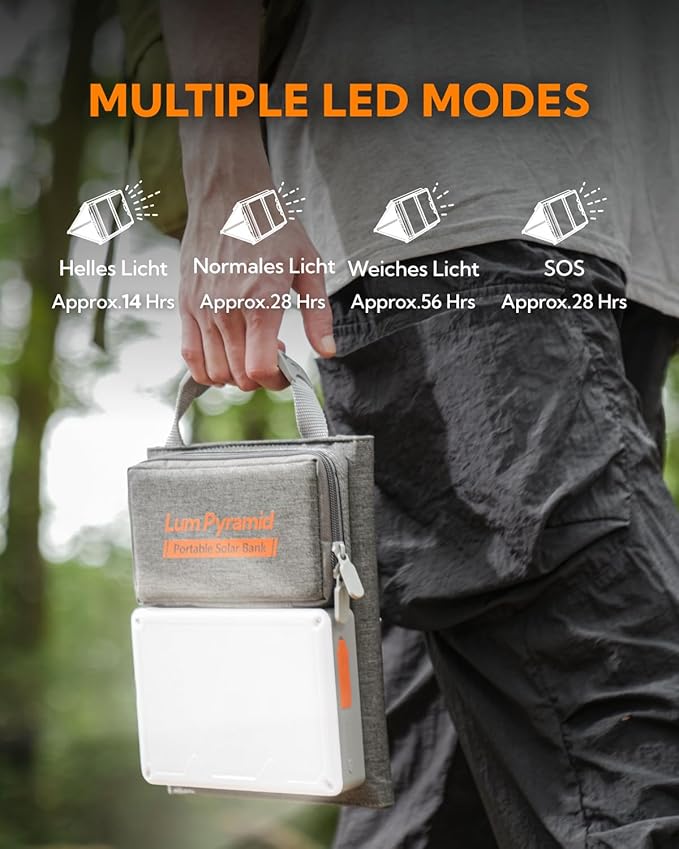 Lumopal Portable Solar Charger 99.9 Wh Battery Bank Equipped - Image 7