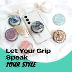 OnTheGrip Cute Natural Seashell Design Round Shape Collapsible Mobile Phone - Image 3