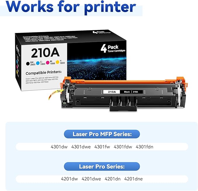 210A Toner Cartridge 4Pack Compatible - Image 2