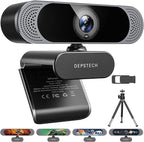 DEPSTECH 4K Webcam, DW49 HD 8MP Equipped by DEPSTECH