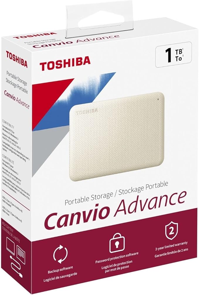 Toshiba Canvio Advance 1TB Portable External Hard Drive USB 3.0 - Image 11