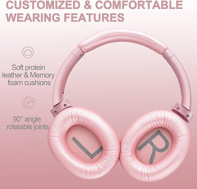 ZIHNIC Active Noise Cancelling Headphones, 40H Playtime Wireless Bluetooth - Image 2