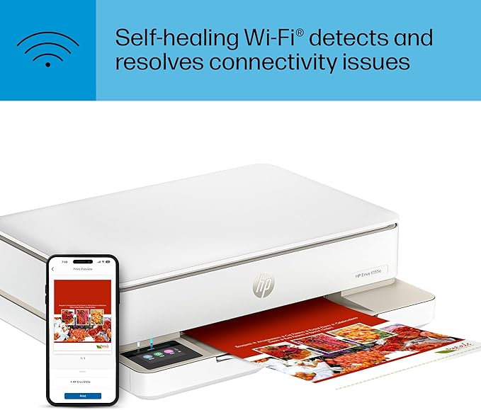 HP Envy 6155e Wireless All-in-One Color Inkjet Printer, Duplex Printing - Image 16