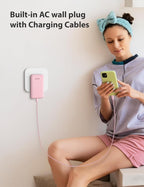 Alongza Portable Charger Built-in Cables and AC Wall Plug, Slim Fast Charging - Image 8