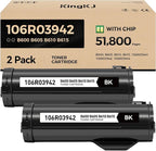 VersaLink B600 B610 Black High Capacity Toner Cartridge 2-Pack Replacement by KingKJInkToner