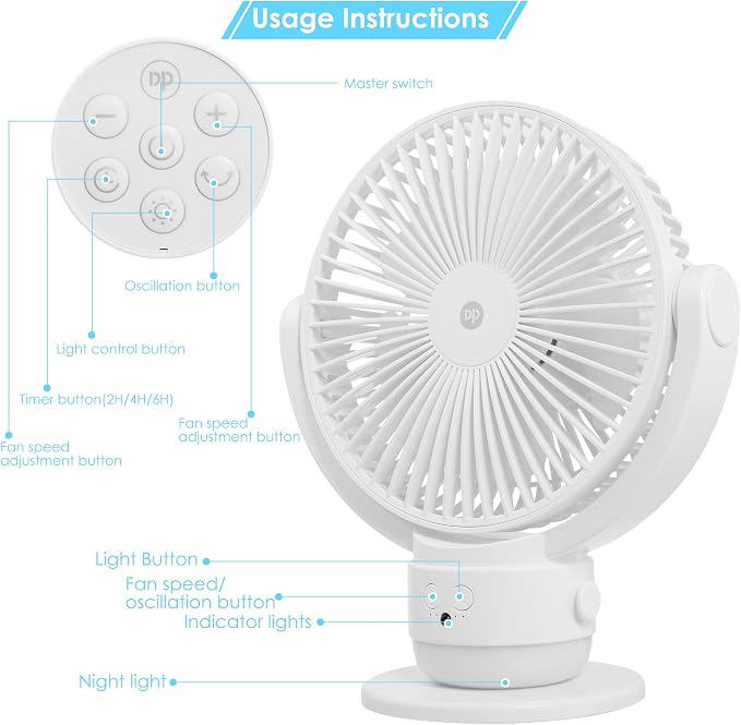 OGZ Portable Fan for Travel Wireless - Image 6