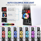 RGB PS5 Slim Light Cooling Fan, Temperature Controlled Fan Speed, Smart Memory - Image 2