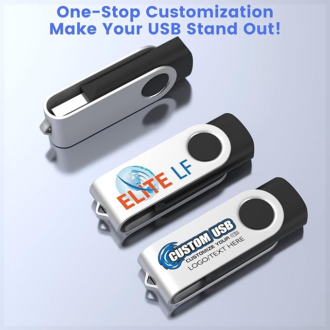 ABLAZE Custom Flash Drive 8GB 100 Pack, Personalized USB Drives Custom USB 2.0 - Image 8