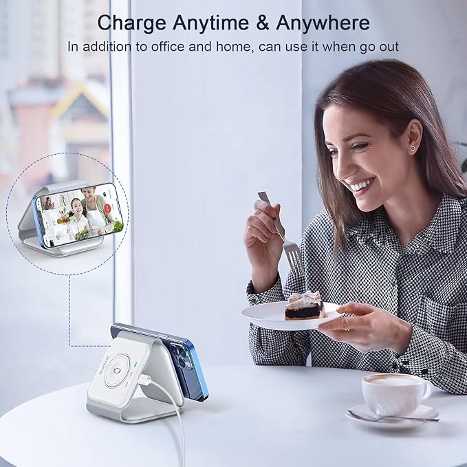 Wireless Charger 3 in 1, RTOPS Magnetic Travel Wireless Charging Station - Image 6