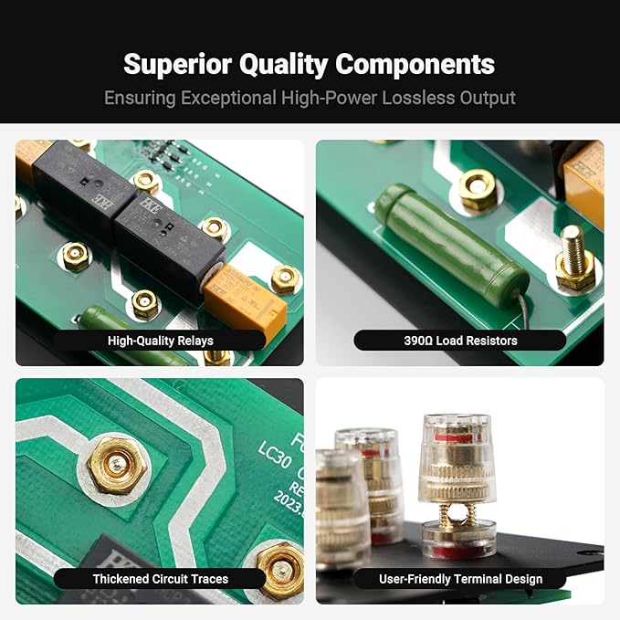 Fosi Audio LC30 VU Meter Amplifier Speaker Selector Switch Box Audio Visualizer - Image 5