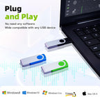 64GB Flash Drive 10 Pack, Wooolken USB 2.0 Thumb Drive Bulk Pen Drive Metal - Image 3