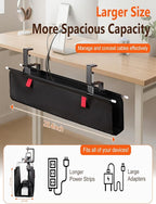 No Drill Under Desk Cable Management Tray - Image 3