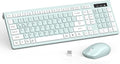 Wireless Keyboard and Mouse Combo, Full-Sized Wireless Keyboard and Adjustable by RECCAZR