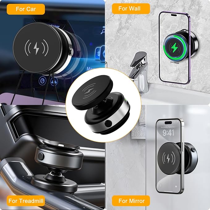 for MagSafe Car Mount Charger, 15W Fast Wireless Charger Suction Car Phone - Image 7