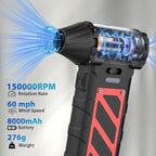 Electric Air Duster-Compressed Air Duster, 60mph Wind Stepless Speed Canned Air - Image 2