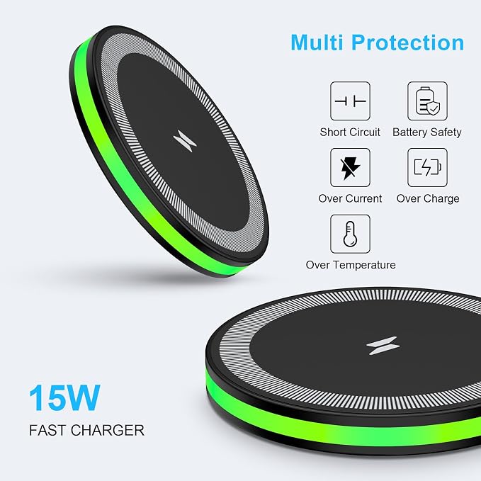 Wireless Charger Fast Charging Pad Android Charging Station Wireless Phone - Image 3
