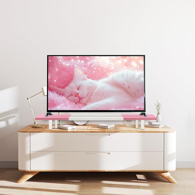 Dual-Monitor-Stand-Riser-For-Desk Adjustable Length 32-40 Inch，Large Desktop - Image 6