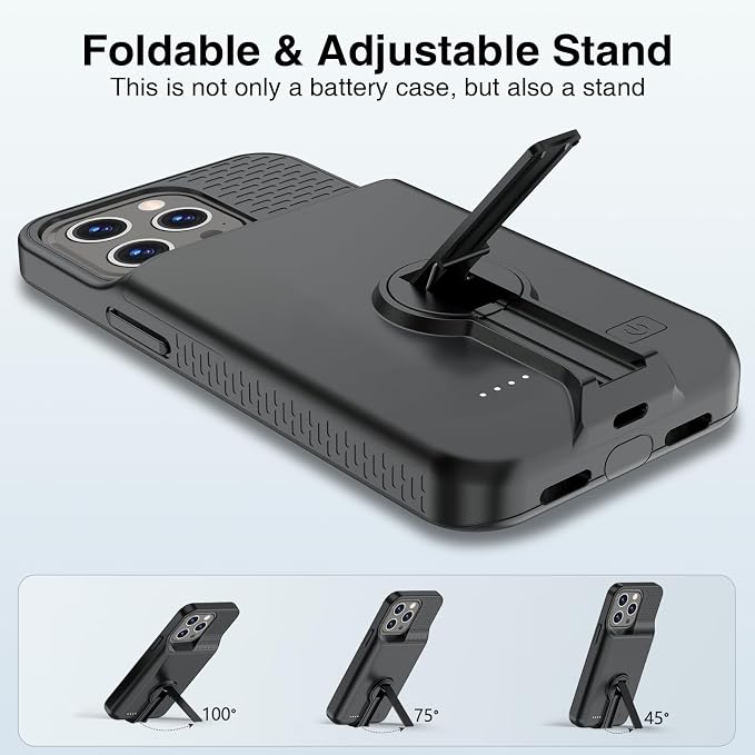 GIN FOXI Battery Case for iPhone 14 Pro Max/14 Plus/13/12 Pro Max, Charging - Image 6