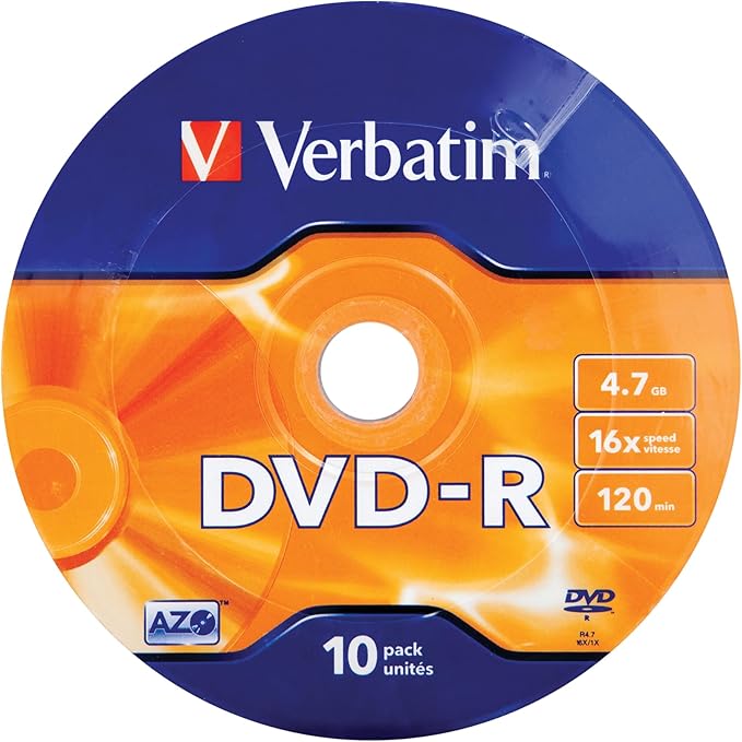 Verbatim DVD-R Blank Discs AZO Dye 4.7GB 16X Recordable Disc - Image 3