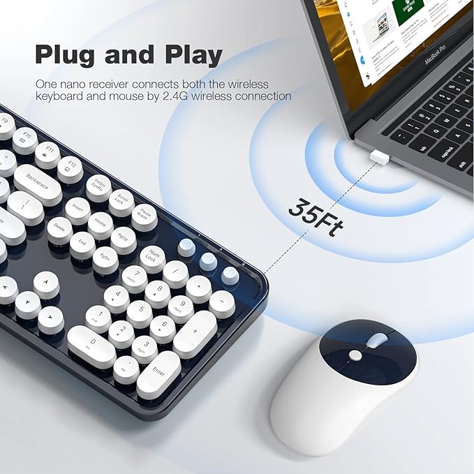 KNOWSQT Wireless Keyboard and Mouse Combo - Image 2