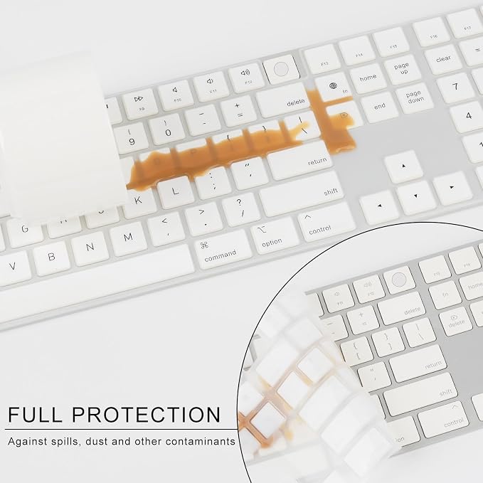 Allinside White Keyboard Cover for Mac Magic Keyboard - Image 5