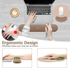 MOSISO Wrist Rest Support for Mouse Pad&Keyboard Set, Circle Curved Ergonomic - Image 3