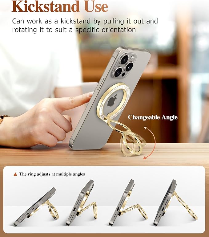 GVIEWIN Magnetic Phone Ring Holder, Compatible - Image 4