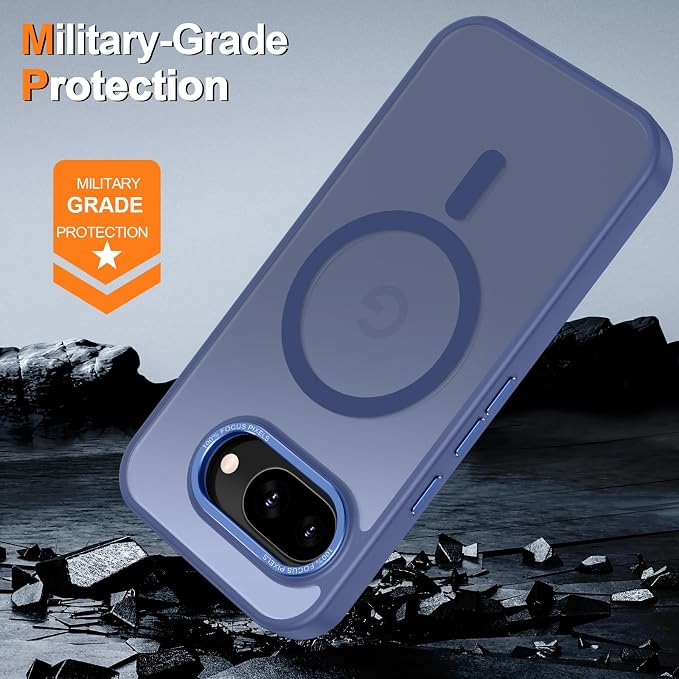 Magnetic for Google Pixel 9a Case, Shockproof Slim Translucent Matte Anti-Slip - Image 6