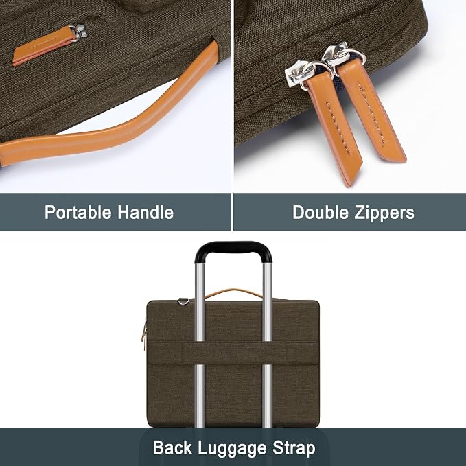 MOSISO 360 Protective Laptop Shoulder Bag, 13-13.3 inch Computer Bag Compatible - Image 5