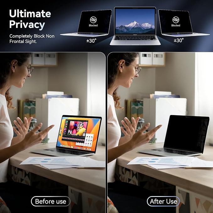 Privacy Screen MacBook Pro 13 Inch/MacBook Air 13 in, Easy On/Off Removable - Image 2