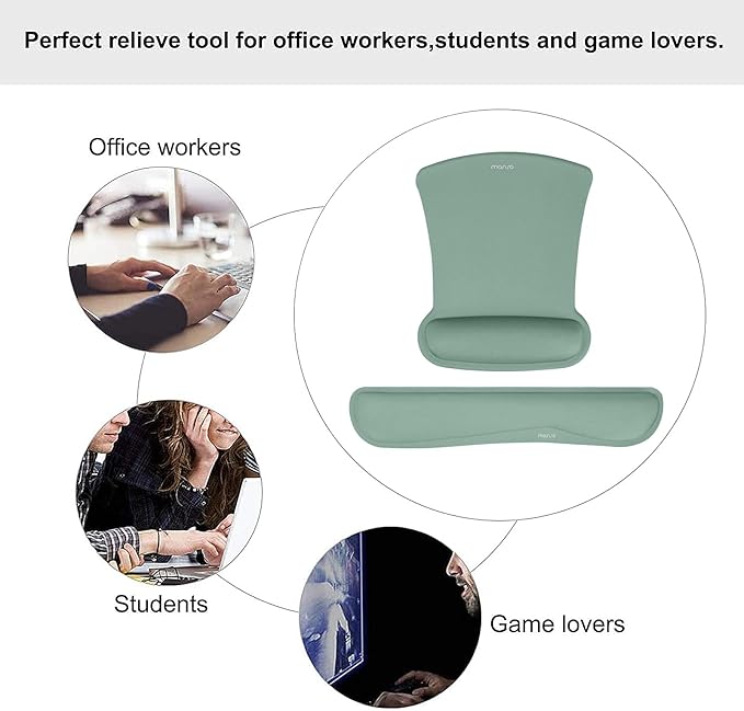 MOSISO Wrist Rest Support for Mouse Pad & Keyboard Set, Ergonomic Mousepad - Image 6