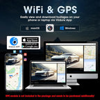 4K WiFi Rear View Mirror Camera 10’’ Mirror Dash Cam Front and Rear w Super - Image 4