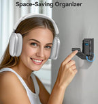 Headphone Stand, Wall Mount Headset Hanger, Gaming Headphone Holder Hook Clip - Image 2