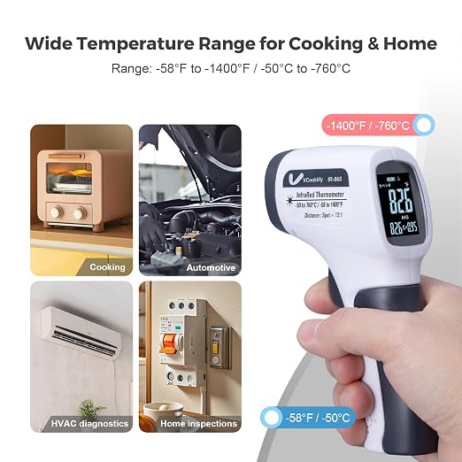 Temperature Gun for Meat, Automotive Infrared Thermometer Gun - Image 8