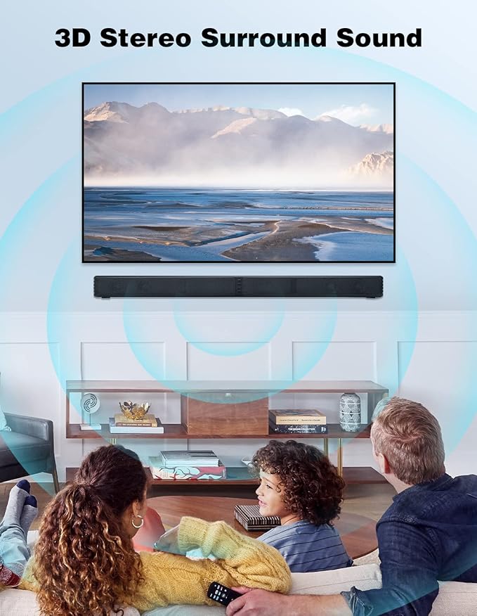 2 in 1 Separable Sound Bar for Smart TV, 2.2 Channel 32Inch Bluetooth 5.0 TV - Image 4