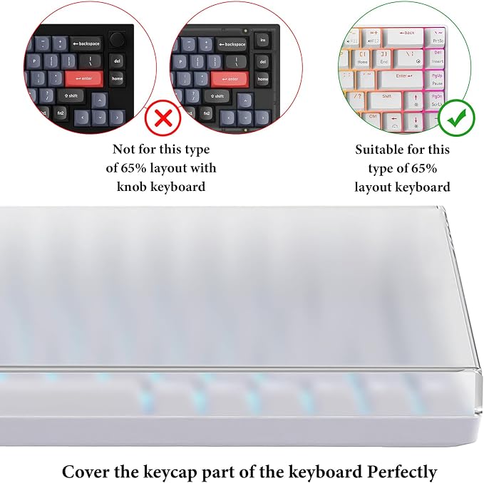 GEEKRIA 65% Keyboard Dust Cover, Acrylic Dust Cover - Image 2