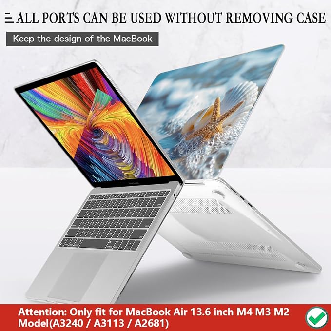 CISSOOK Compatible with MacBook Air 13.6 inch Case 2025 2024 2022 Release M4 - Image 5